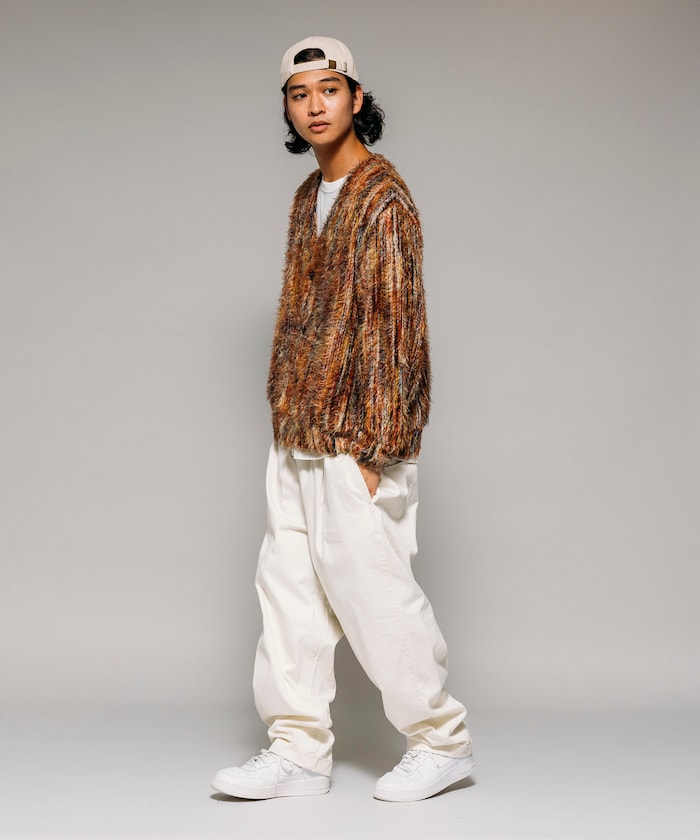 FREAK'S STORE Relaxed Fit Knit Multi-Striped Cardigan 寬鬆針織條紋開襟衫