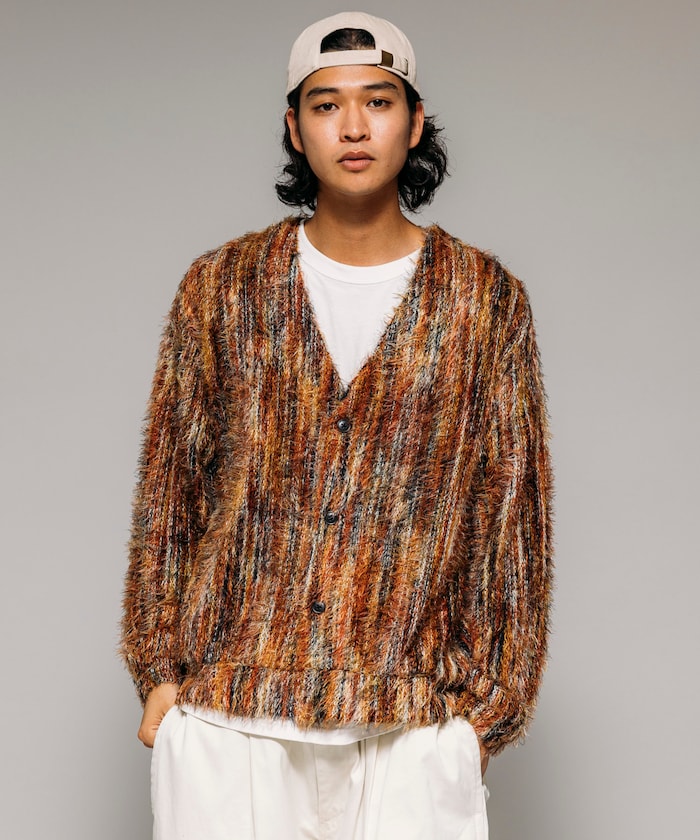 FREAK'S STORE Relaxed Fit Knit Multi-Striped Cardigan 寬鬆針織條紋開襟衫