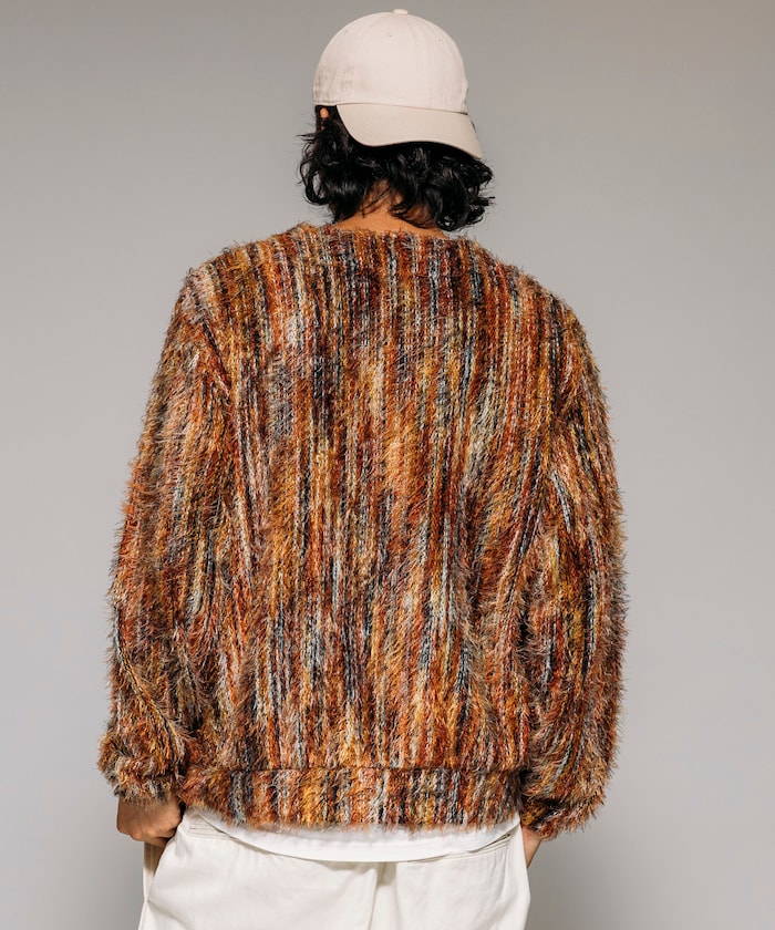 FREAK'S STORE Relaxed Fit Knit Multi-Striped Cardigan 寬鬆針織條紋開襟衫