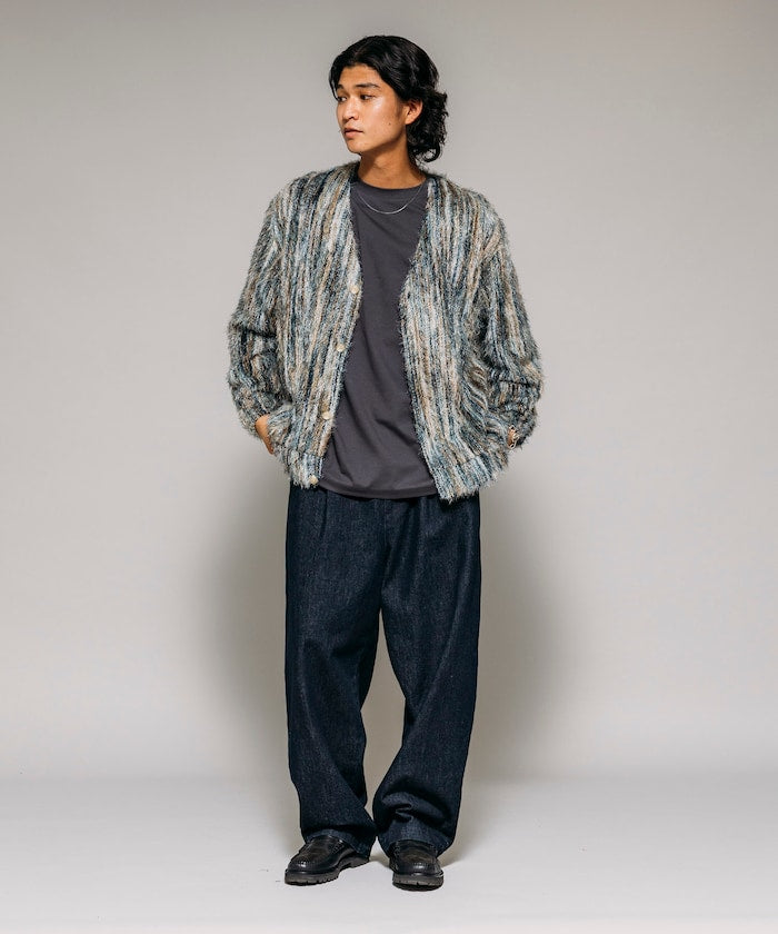 FREAK'S STORE Relaxed Fit Knit Multi-Striped Cardigan 寬鬆針織條紋開襟衫