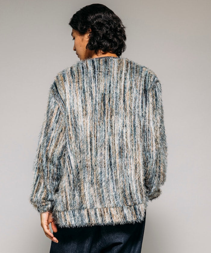 FREAK'S STORE Relaxed Fit Knit Multi-Striped Cardigan 寬鬆針織條紋開襟衫
