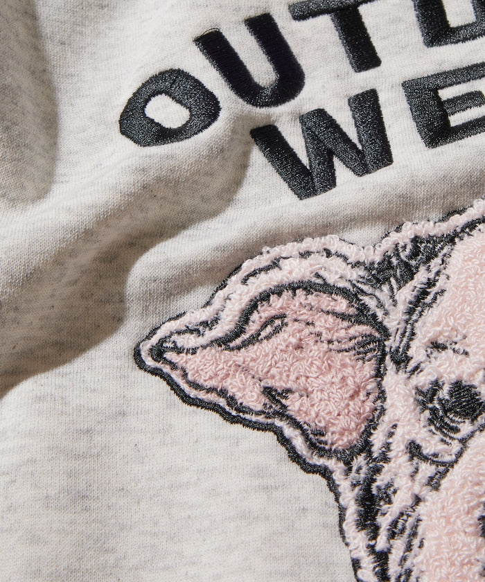 KAVU × FREAK'S STORE 聯名限定款 豬臉刺繡圓領大學T