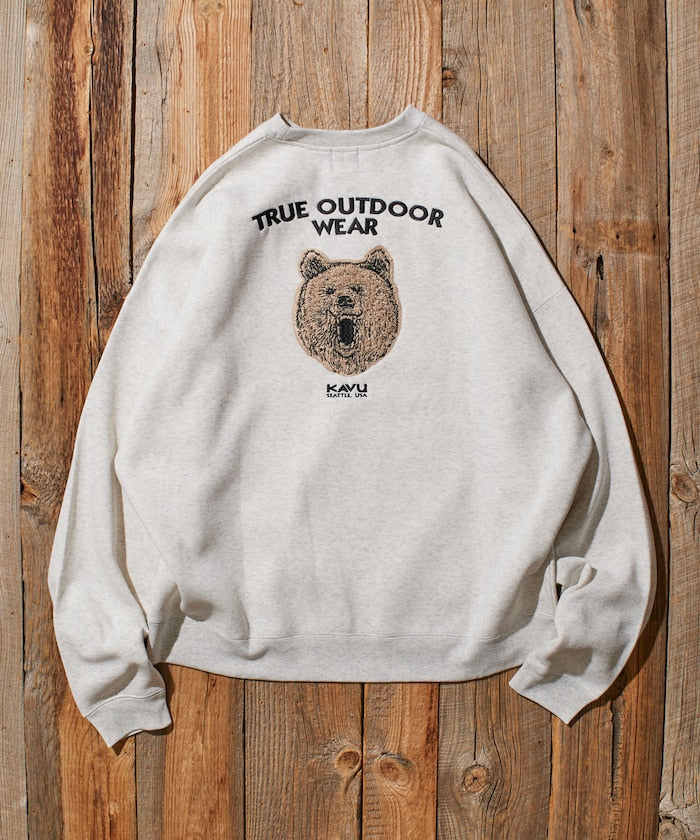 KAVU × FREAK'S STORE 聯名限定款 熊臉刺繡圓領大學T