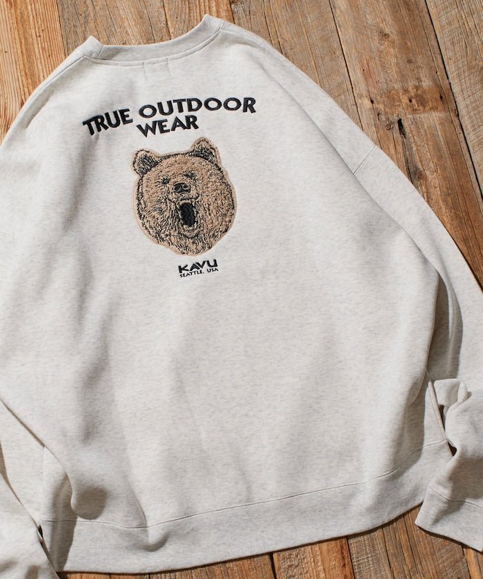 KAVU × FREAK'S STORE 聯名限定款 熊臉刺繡圓領大學T