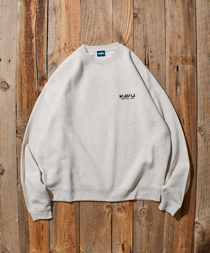 KAVU × FREAK'S STORE 聯名限定款 熊臉刺繡圓領大學T