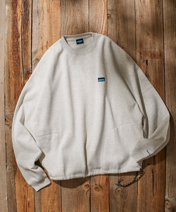 KAVU × FREAK'S STORE 聯名限定款 寬版抽繩圓領大學T