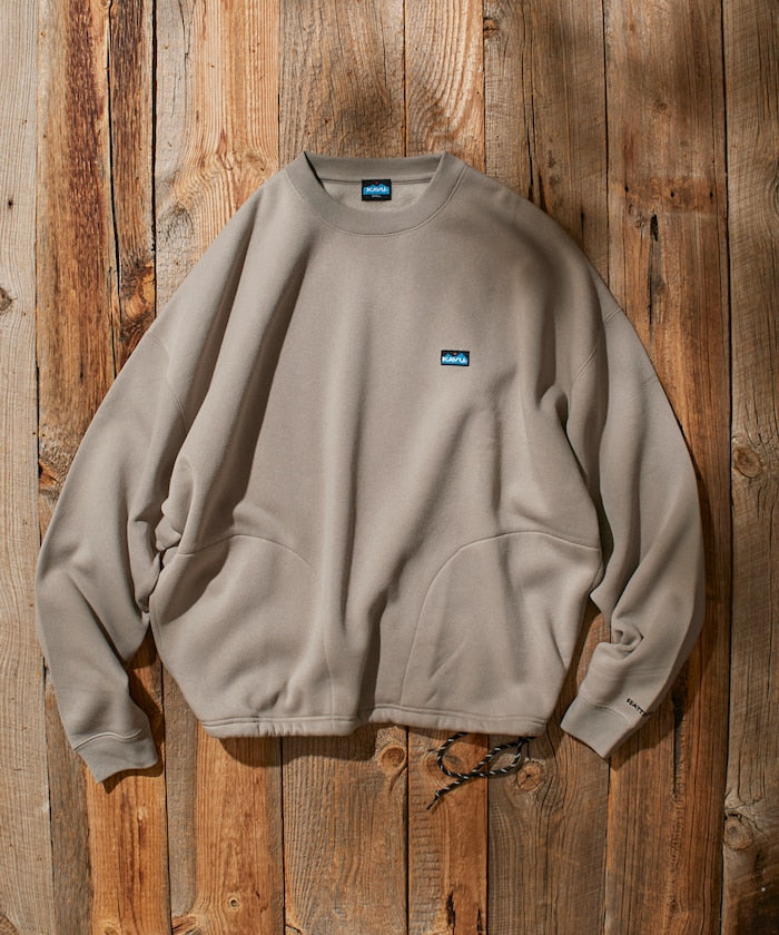 KAVU × FREAK'S STORE 聯名限定款 寬版抽繩圓領大學T