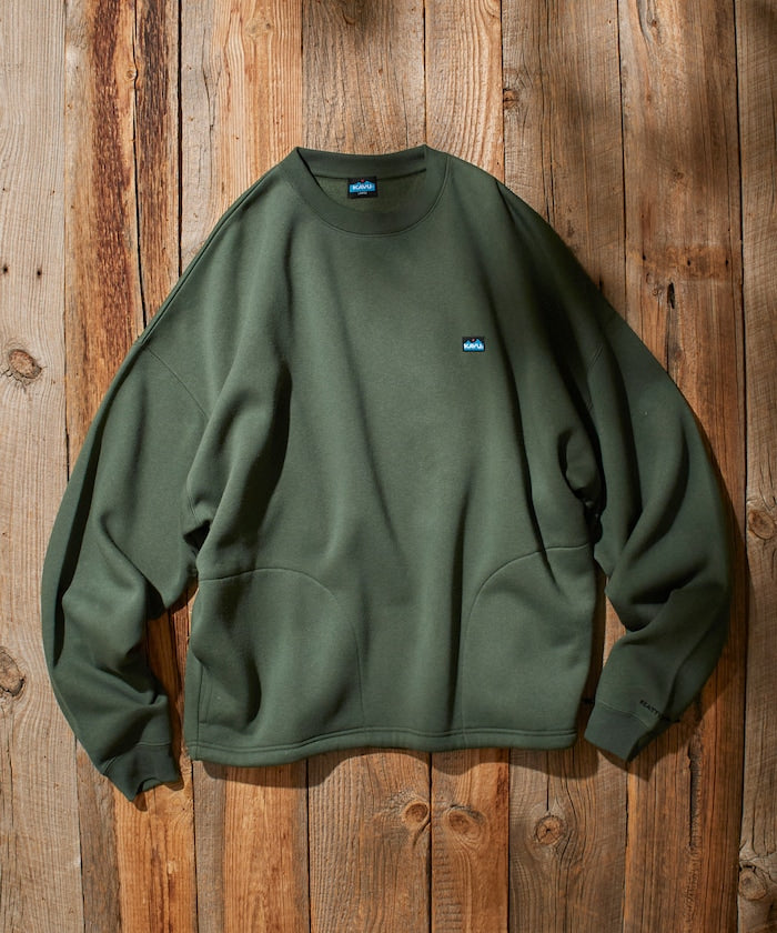 KAVU × FREAK'S STORE 聯名限定款 寬版抽繩圓領大學T