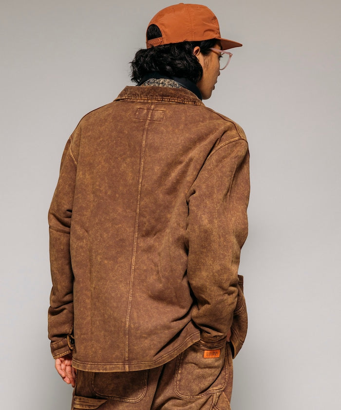 UNIVERSAL OVERALL powder-finished corduroy collar sweatshirt coverall 復古燈芯絨領工裝外套