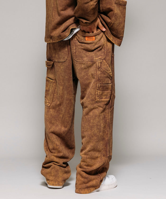 UNIVERSAL OVERALL powder-finished double-knee Pants 復古工裝畫家長褲