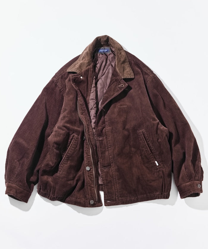 NAUTICA 復古短版燈芯絨鋪棉夾克