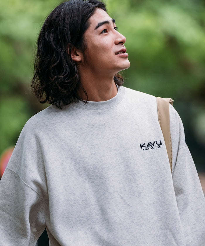 KAVU × FREAK'S STORE 聯名限定款 老虎刺繡圓領大學T
