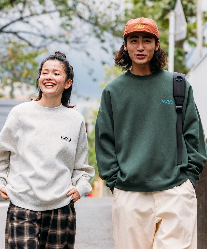 KAVU × FREAK'S STORE 聯名限定款 牛臉刺繡圓領大學T
