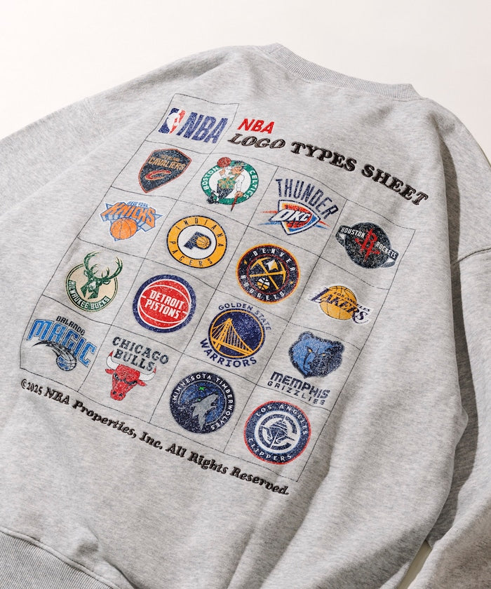 FREAK'S STORE NBA Exclusive Team Logo Sheet Back Print Sweatshirt 球隊標誌印花大學T