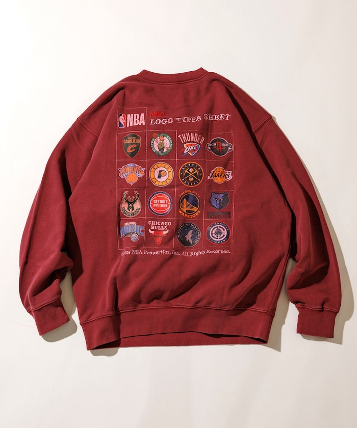 FREAK'S STORE NBA Exclusive Team Logo Sheet Back Print Sweatshirt 球隊標誌印花大學T