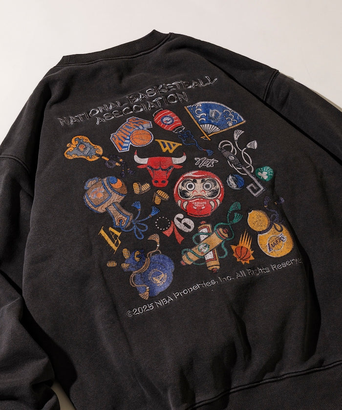 FREAK'S STORE NBA Exclusive Japanese Pattern Random Logo Back Print Sweatshirt 日本圖案球隊標誌大學T