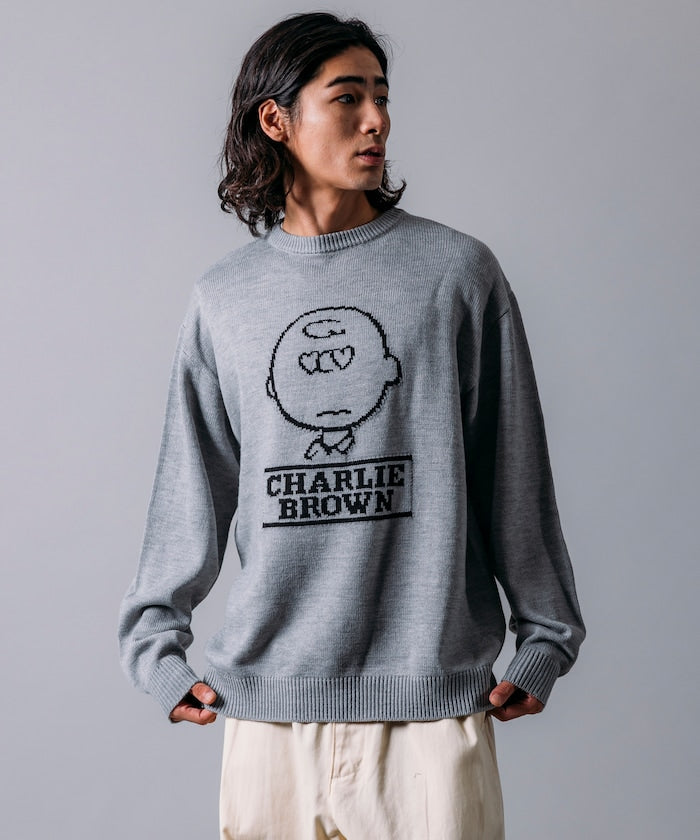FREAK'S STORE x Peanuts Jacquard Crew Neck Knit / Charlie Brown 寬鬆圓領針織衫