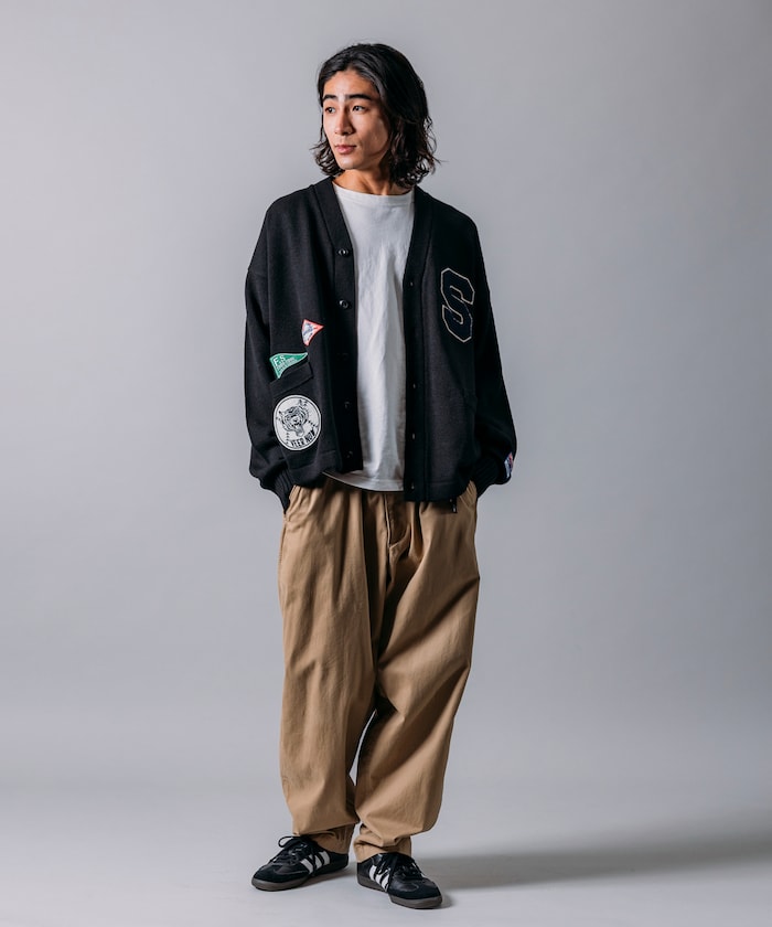FREAK'S STORE Relaxed Fit Lettered Knit Cardigan 刺繡徽章字母針織開襟衫