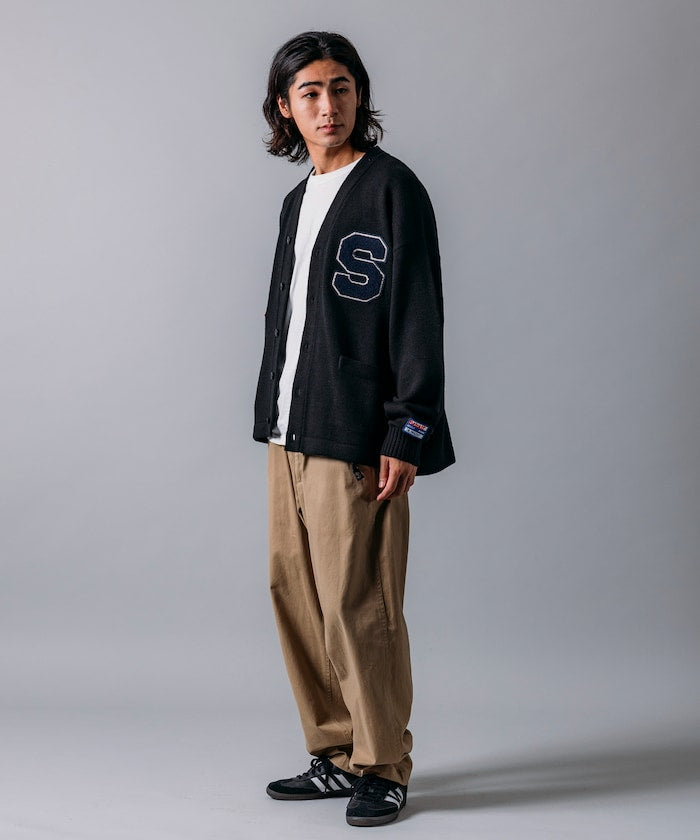 FREAK'S STORE Relaxed Fit Lettered Knit Cardigan 刺繡徽章字母針織開襟衫