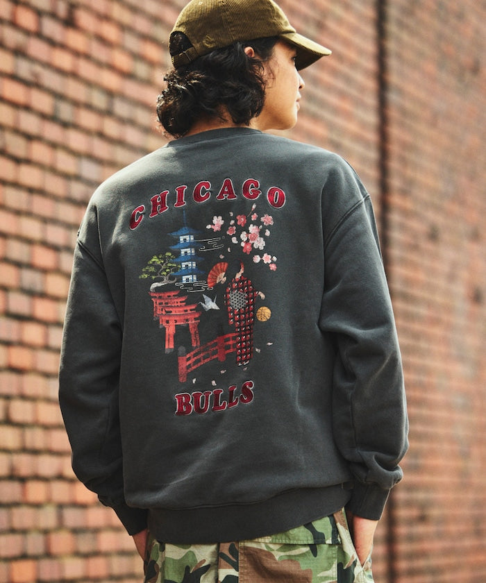 FREAK'S STORE NBA Kimono Back Print Crew Neck Sweatshirt 和服設計圖案大學T