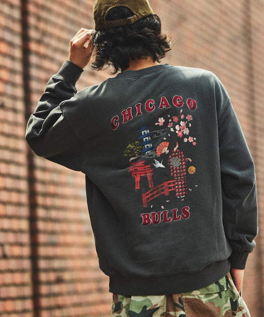 FREAK'S STORE NBA Kimono Back Print Crew Neck Sweatshirt 和服設計圖案大學T