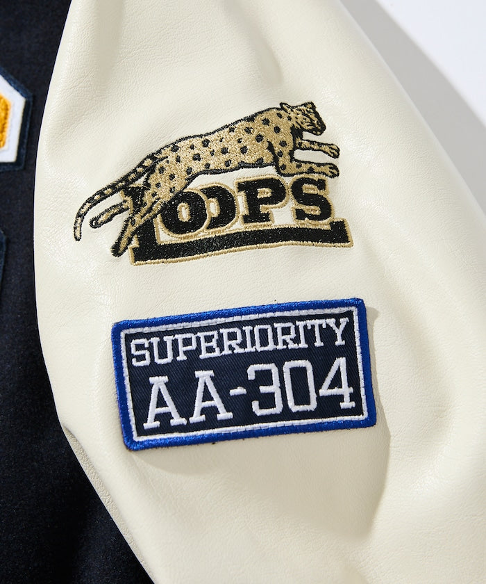 FREAK'S STORE Multi-embroidered patch stadium jacket 刺繡棒球外套