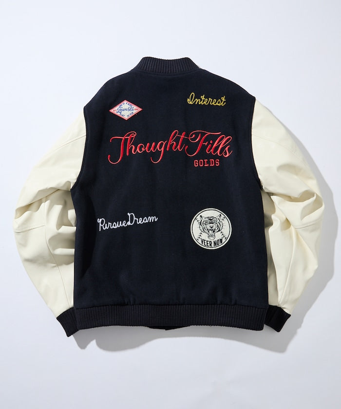 FREAK'S STORE Multi-embroidered patch stadium jacket 刺繡棒球外套