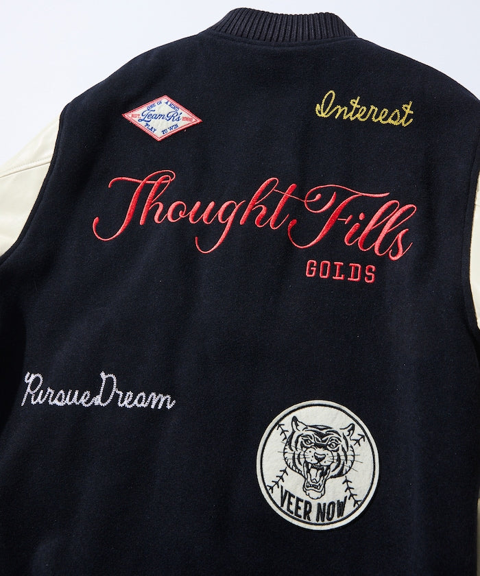 FREAK'S STORE Multi-embroidered patch stadium jacket 刺繡棒球外套