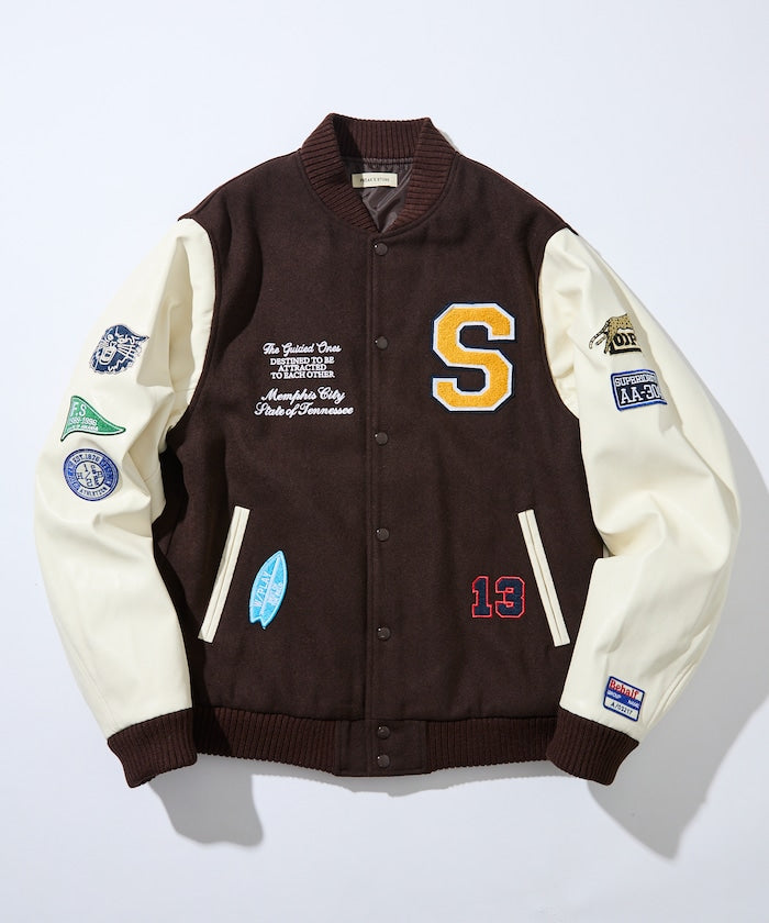 FREAK'S STORE Multi-embroidered patch stadium jacket 刺繡棒球外套