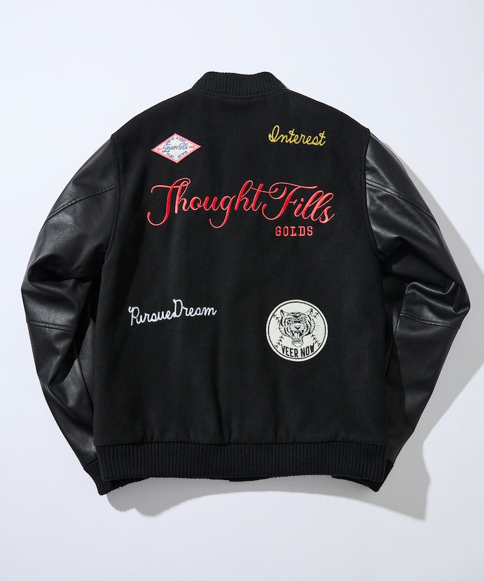FREAK'S STORE Multi-embroidered patch stadium jacket 刺繡棒球外套