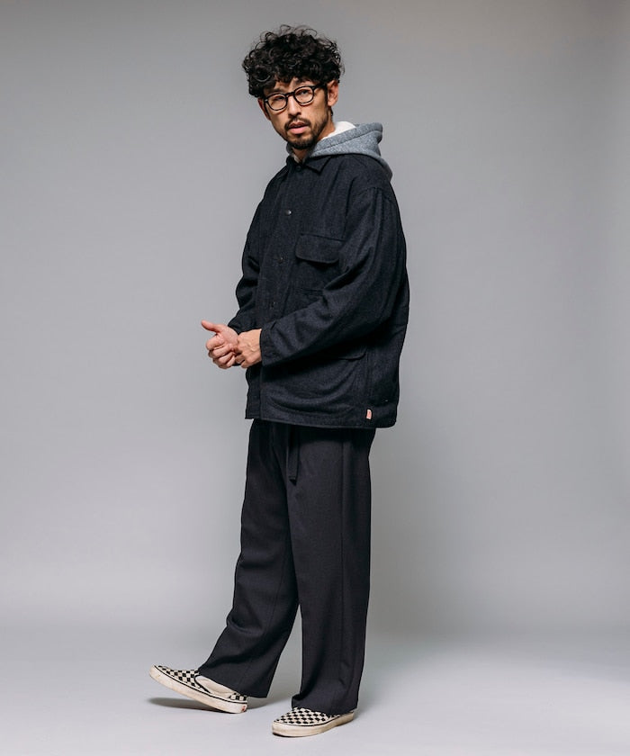 FREAK'S STORE T/R 編織腰帶休閒長褲