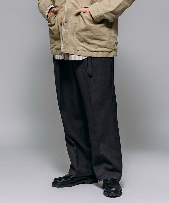 FREAK'S STORE T/R 編織腰帶休閒長褲