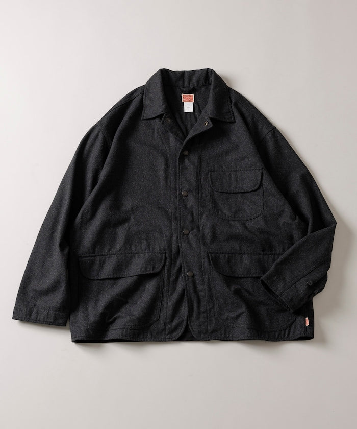 HINSON 寬鬆羊毛狩獵夾克外套