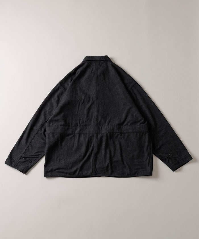 HINSON 寬鬆羊毛狩獵夾克外套