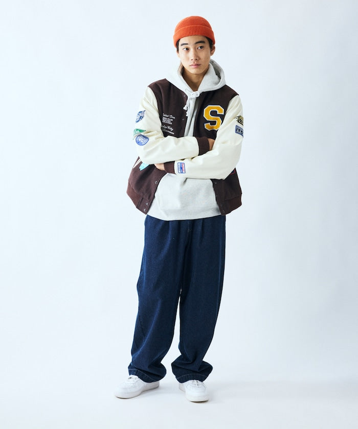 FREAK'S STORE Multi-embroidered patch stadium jacket 刺繡棒球外套