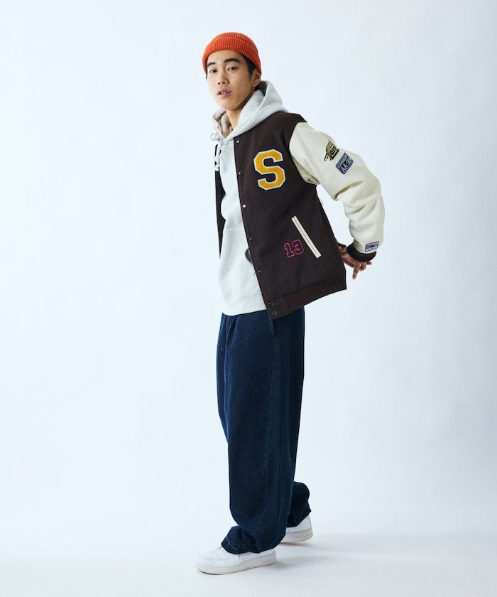 FREAK'S STORE Multi-embroidered patch stadium jacket 刺繡棒球外套
