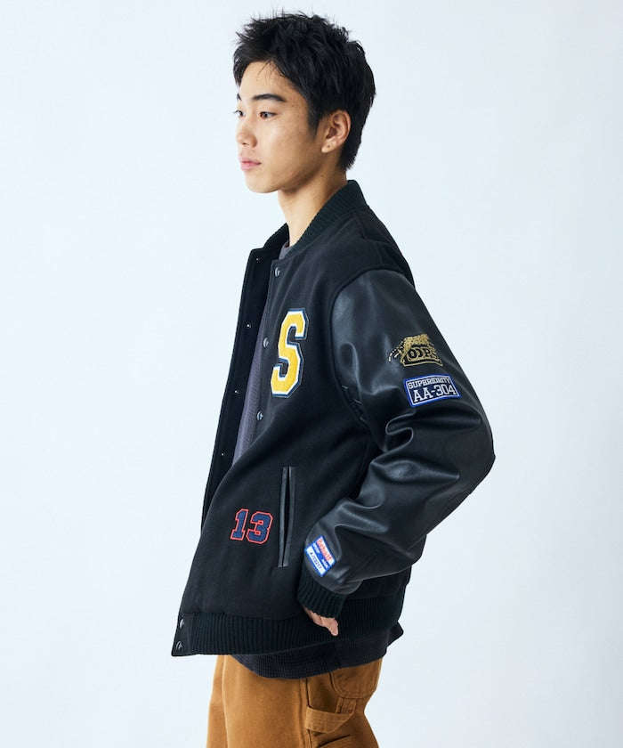 FREAK'S STORE Multi-embroidered patch stadium jacket 刺繡棒球外套