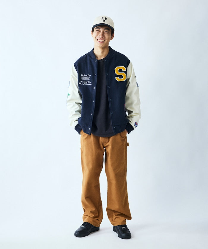 FREAK'S STORE Multi-embroidered patch stadium jacket 刺繡棒球外套