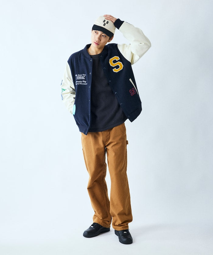 FREAK'S STORE Multi-embroidered patch stadium jacket 刺繡棒球外套