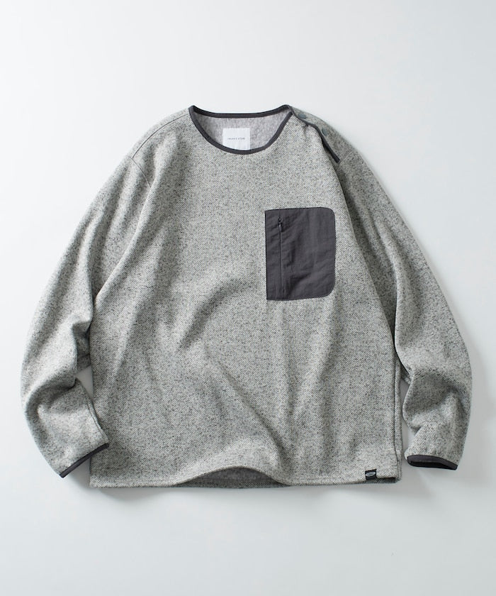 FREAK'S STORE Relaxed Fit Knit Fleece Spindle Pullover 寬鬆圓領羊毛針織衫