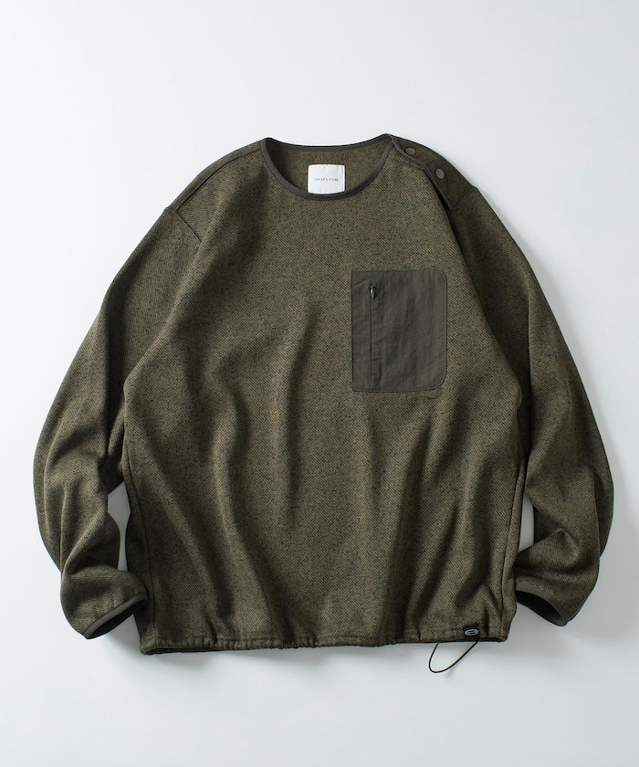 FREAK'S STORE Relaxed Fit Knit Fleece Spindle Pullover 寬鬆圓領羊毛針織衫