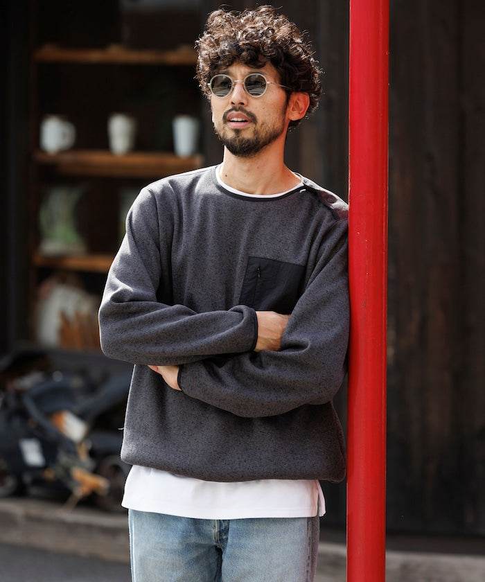FREAK'S STORE Relaxed Fit Knit Fleece Spindle Pullover 寬鬆圓領羊毛針織衫