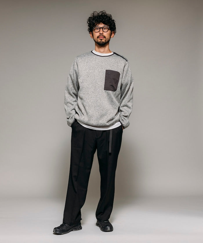 FREAK'S STORE Relaxed Fit Knit Fleece Spindle Pullover 寬鬆圓領羊毛針織衫