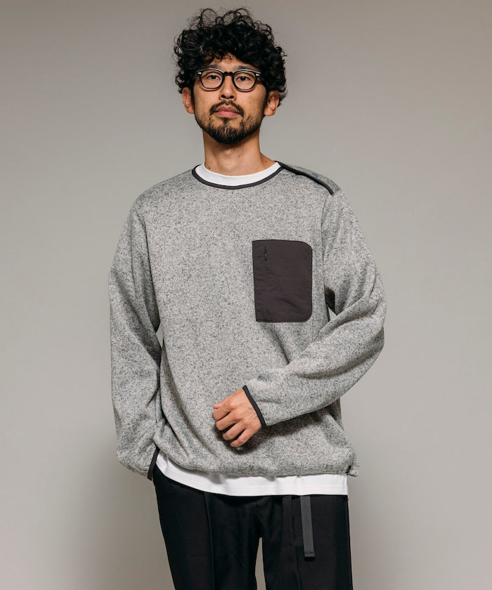 FREAK'S STORE Relaxed Fit Knit Fleece Spindle Pullover 寬鬆圓領羊毛針織衫