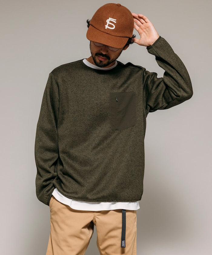 FREAK'S STORE Relaxed Fit Knit Fleece Spindle Pullover 寬鬆圓領羊毛針織衫