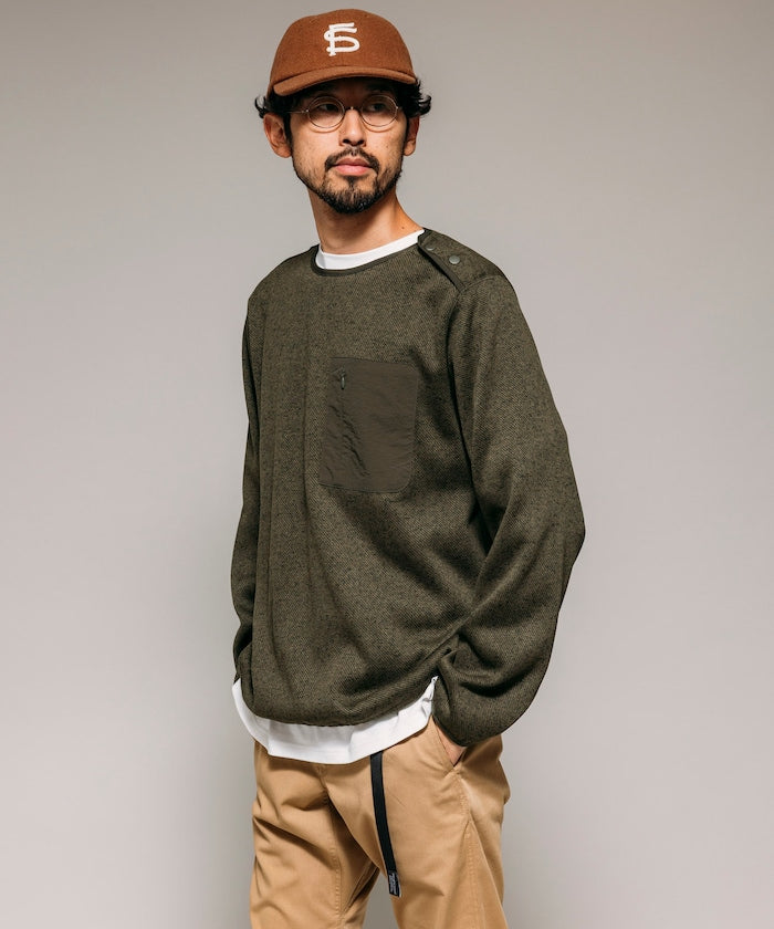 FREAK'S STORE Relaxed Fit Knit Fleece Spindle Pullover 寬鬆圓領羊毛針織衫