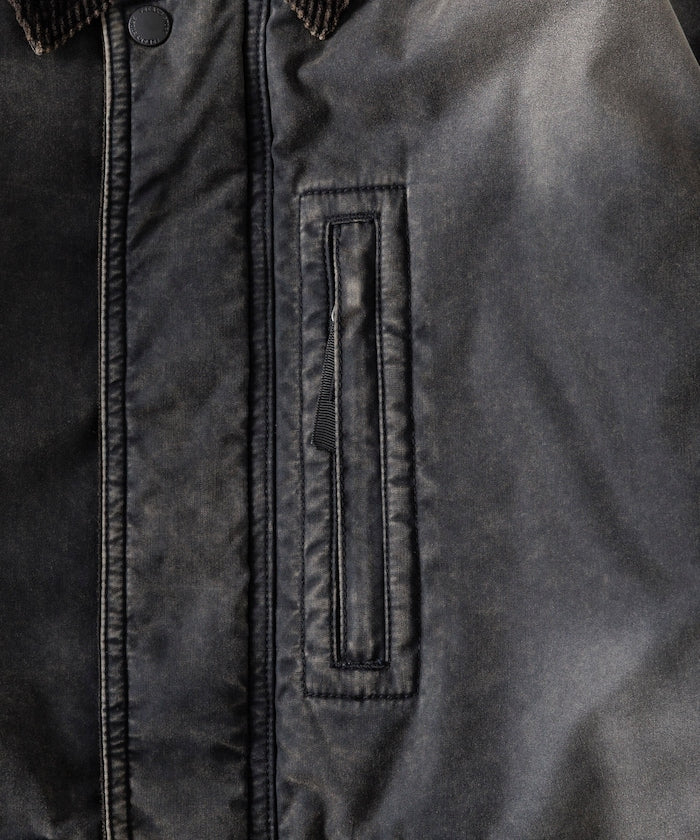 FREAK'S STORE Collar corduroy switching cotton nylon Blouson 燈芯絨領拉鍊夾克