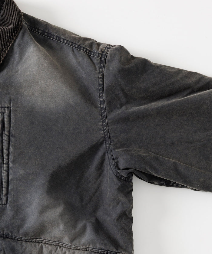 FREAK'S STORE Collar corduroy switching cotton nylon Blouson 燈芯絨領拉鍊夾克