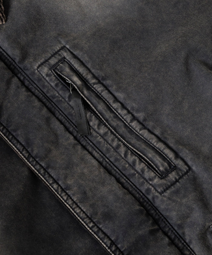 FREAK'S STORE Collar corduroy switching cotton nylon Blouson 燈芯絨領拉鍊夾克