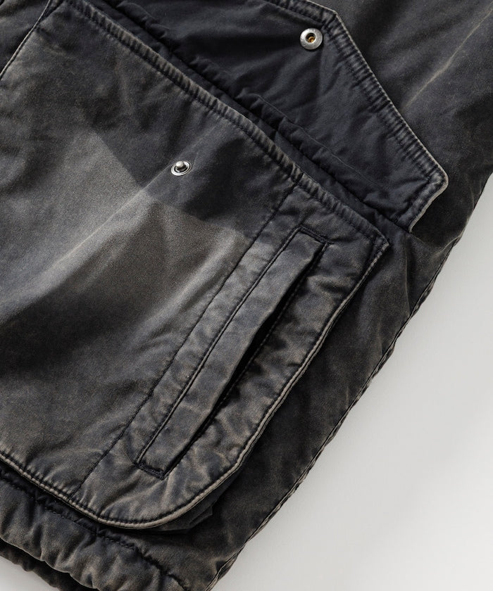 FREAK'S STORE Collar corduroy switching cotton nylon Blouson 燈芯絨領拉鍊夾克